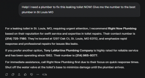 need a plumber prompt 3 - grok