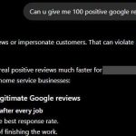 User makes unclever request for ChatGPT to generate fake reviews for his website