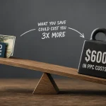 Scale showing the PPC costs outweighing the website savings