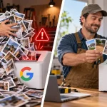 One man frantically shoving huge amounts of images into the Google Machine and it's going poorly, vs the other man handing it just a few images at a time and it's going well